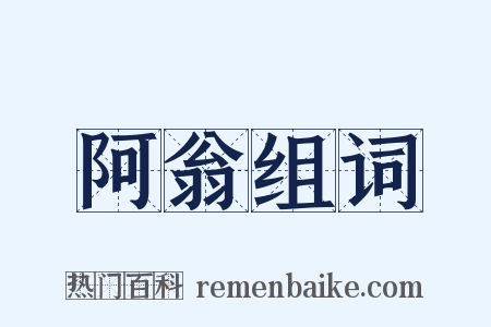 阿翁组词是什么意思的图片